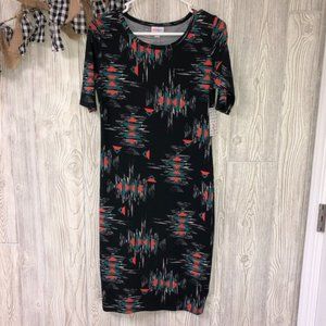 NWT Lularoe black aztec Julia dress size XS